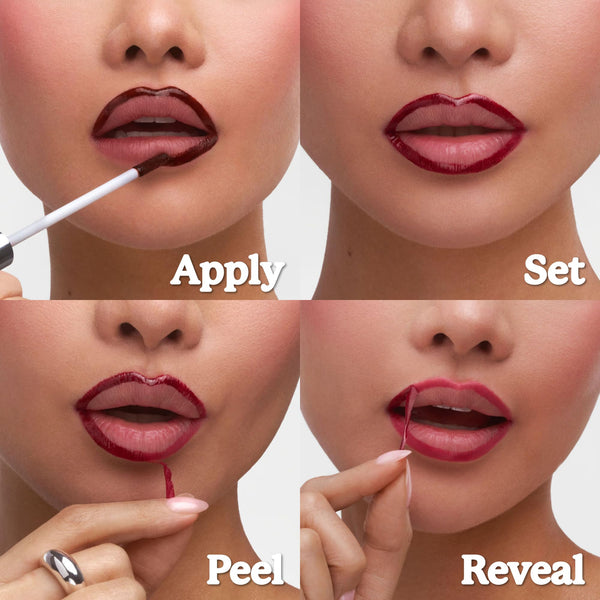 Sacheu Lip Liner STAY-N Peel Off Lip Stain — Long Lasting Waterproof Lip Tint with Hyaluronic Acid & Vitamin E — Transfer Proof Matte Finish, Vegan & Cruelty-Free (Main Character)