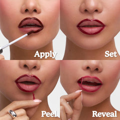 Sacheu Lip Liner STAY-N Peel Off Lip Stain — Long Lasting Waterproof Lip Tint with Hyaluronic Acid & Vitamin E — Transfer Proof Matte Finish, Vegan & Cruelty-Free (Main Character)