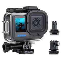 SOONSUN Waterproof Case for GoPro Hero 13/12/11/10/9 Black, 196FT/60M Underwater Protective Diving Housing With Bracket Screw Accessories