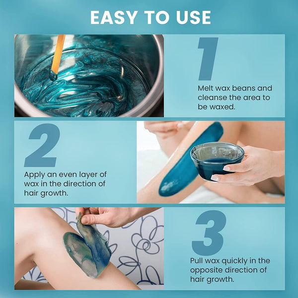 Waxing Kits Wax Heater for Hair Removal: 4 * 100g Hard Waxing Beads & 30 Waxing Sticks Waxing Machine Kit for Home Use Wax Kit Home Waxing Kit for Women/Men