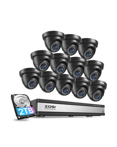 ZOSI 16CH 3K Lite CCTV Camera System Outdoor & AI Human Vehicle Detection