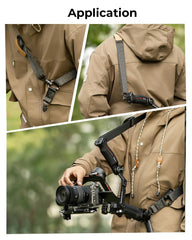 SMALLRIG Weight-Reducing Shoulder Strap Compatible with Sling Handle for DJI, Gimbal Belt with Upgraded QD Buckles for RS 4 / RS 4 Pro/RS 4 Mini/RS 3 / RS 3 Pro/RS 3 Mini/RS 2 Black - 5362