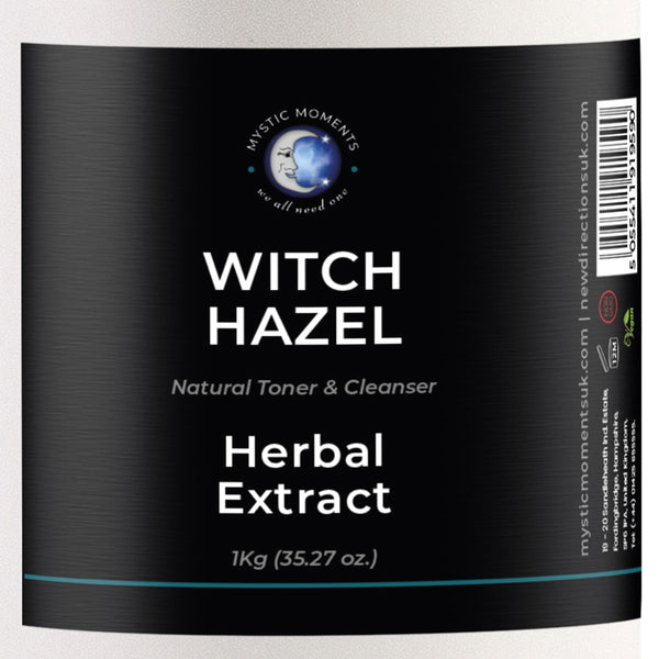 Mystic Moments | Witch Hazel Liquid | INCI: Hamamelis Virginiana – Alcohol | Natural Skin Toner | Astringent & Soothing Extract | Cosmetic Grade | Oil & Problem Skin Care | 1Kg