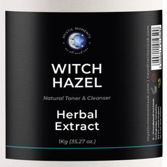 Mystic Moments | Witch Hazel Liquid | INCI: Hamamelis Virginiana – Alcohol | Natural Skin Toner | Astringent & Soothing Extract | Cosmetic Grade | Oil & Problem Skin Care | 1Kg