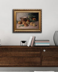 AGOLINE Vintage Gold Framed Wall Art for Kitchen,Apples Still Life,12x16 IN