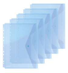 Envelope Wallet DONAU Press Stud PP A4 200 Micron Perforated Blue/Document Archiving/Type-Envelope/Kind-with Press Stud/Material-PP/Colour-Blue/Format-A4 / Thickness (mm)-200