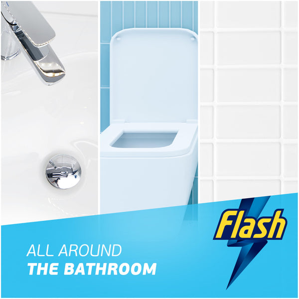 Flash Bathroom Cleaner Spray, 8 Litres (800 ml x 10), Bathroom Cleaning, Limescale Remover & Long Lasting Shine With Febreze Freshness, Bath Cleaner