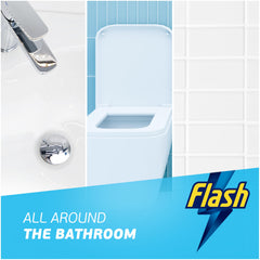 Flash Bathroom Cleaner Spray, 8 Litres (800 ml x 10), Bathroom Cleaning, Limescale Remover & Long Lasting Shine With Febreze Freshness, Bath Cleaner