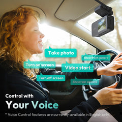 BOTSLAB 4K Dash Cam Front and Rear, Night Vision, ADAS, 2K Rear Camera, 170° Wide Angle, Built-in GPS and 5.8GHz WiFi, 24/7 Parking Mode with Voice Control and 64GB SD Card