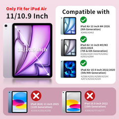 MoKo for iPad Air 11 Inch Case M4/M3/M2 2026/2025/2024, iPad Air 5th/4th Generation 10.9" 2022/2020, Translucent Frosted Soft TPU Back Cover, Slim Protective Cover,Auto Wake/Sleep,Fragrant Flowers