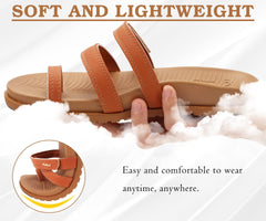 KuaiLu Womens Slides Sandals With Arch Support Comfort Plantar Fasciitis Yoga Mat Cushion Sandals Fashion Summer Beach Walking Adjustable Ladies Flat Orthotic Slip On Sandles Khaki Size 6