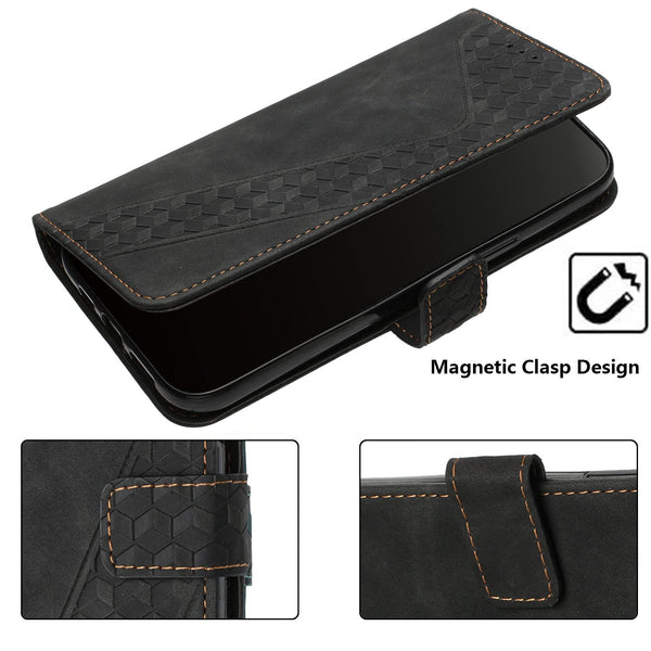 OKZone Compatible With OPPO A78 4G Case, Wallet Case PU Premium Leather with Card holder Slots Magnetic Shockproof Protect Flip Cover Bookstyle Phone Cases Cover(Black)