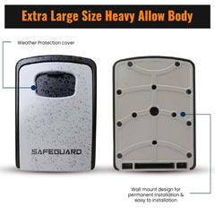 D&S London Safeguard Key Safe – Extra-Large Police Approved Lock Box for Outdoor Use, Wall-Mounted, 4-Digit Combination, Waterproof Alloy Body, Police Approved Key lock box for Home, Airbnb, Garage