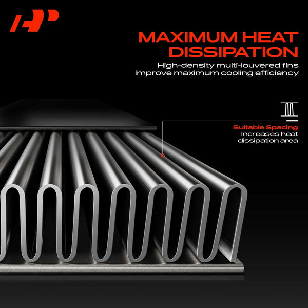 A-Premium Engine Coolant Radiator with Transmission Oil Cooler Compatible with Jeep Wrangler 87-95 97-06, TJ 97-06, 2.4L 2.5L 4.0L 4.2L, Automatic Transmission, Replace# 1682, 52080183AC