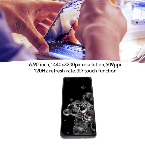 LCD for S 20 Ultra Replacement, 6.90inch Display for SM-G988B, SM-G988U, SM-G988N, SM-G988W, Digitizer Assembly Replacement with Frame and Technical Repair Tool Kit (Silver)