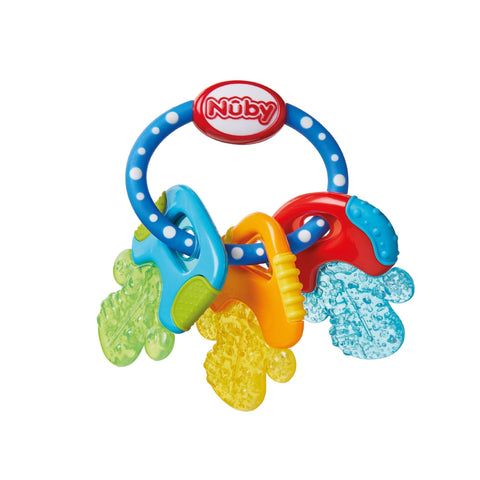 Nuby IcyBite™ Keys – Soothing Teether | Multiple Teething Surfaces | Refrigerator Safe | Suitable from 3 Months Plus