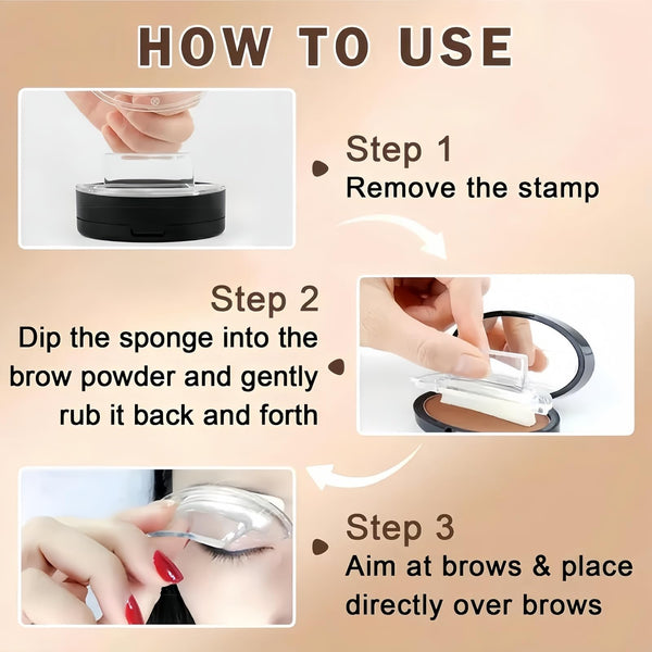 2PCS Waterproof Eyebrow Stamp,Eyebrow Stamp Kit with Eyebrow Pencil,Long-Lasting Eyebrow Powder &Brow Tint Kit,Easy-to-Use Brow Stamp for Quick Shaping,Multi-Functional Eyebrow Tint#Dark+Light Brown