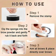 2PCS Waterproof Eyebrow Stamp,Eyebrow Stamp Kit with Eyebrow Pencil,Long-Lasting Eyebrow Powder &Brow Tint Kit,Easy-to-Use Brow Stamp for Quick Shaping,Multi-Functional Eyebrow Tint#Dark+Light Brown