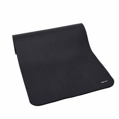 Amazon Basics - Yoga Mat, Non Slip, Extra Thick, for Pilates, Exercise, Black, 183 x 61 x 1 cm