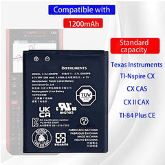 Aousavo 3.7L1200SPB Replacement Battery Compatible with Texas Instruments Battery TI-Nspire CX and CX CAS and CX II CAX, TI-84 Plus CE