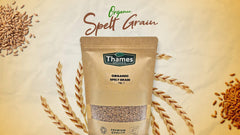 Thames Organic Spelt Grain, Nutty & Hearty, Versatile Whole Grain for Baking & Cooking, Organic & Non-GMO, Rich in Plant Protein & Fiber - Ideal for Vegan, Vegetarian Diets 1kg
