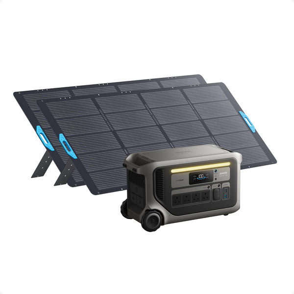 Anker SOLIX F3000, 3600W 3072Wh Power Station with 2x 400W Solar Panel