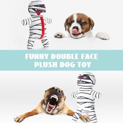 Nocciola 9 in 1 Halloween Zombie Mummy Dog Toys, Funny Plush Stuffed Squeaky Dog Chew Toys for Puppy, Small and Medium Size, Plush Stuffed Puzzle Toys for Dog Training Hide and Seek Dog Gifts