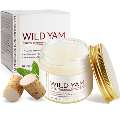 Greyghost Organic Wild Yam Cream, Wild Yam Cream Organic For Women Hormone Balance Yam Cream Nourish The Skin Organic Wild Yam Root Cream For Women -60g(2.1 OZ)