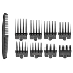 BaByliss Hair Clipper Precision Power, Corded Hair Clippers for Men, Sharp Stainless Steel Blades, 8 cutter guides 1-8, Grooming Set, Black, 7755U