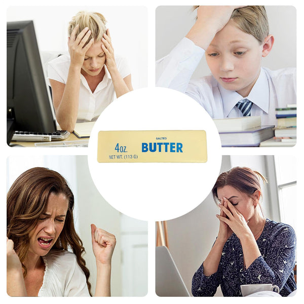 Butter Squishy, Salted Butter Design Stress Relief Squishies for Desk, Anxiety Relief Fidget Toy Sensory Toys for Adults & Kids, Funny-Themed Office Decor