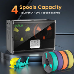 SUNLU S4 Filament Dryer for 4 Spools, Up to 70°C & 360° Surround Heating