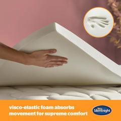 Silentnight Impress Memory Foam Mattress Topper - 5cm Thick Luxury Orthopedic King Size Mattress Topper for Back and Neck Pain - Removable Washable Cover