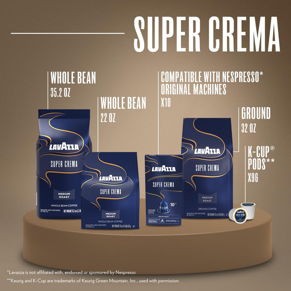Lavazza Super Crema Coffee Beans (1kg)