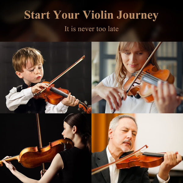 Eastar 4/4 Violin Adult Child Violin for Beginner Student Kid Violin Starter Kit Learning Point String Bow Bridge(EVA-3)