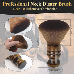 HEYMKGO 14 Pcs Professional Barber Hair Comb Set for Men & Women, Hair Cutting Kit with Wide Tooth Comb, Rat Tail Comb, Clipper Brush, Neck Duster, Styling Clips for Salon Grooming Tools (Black A)