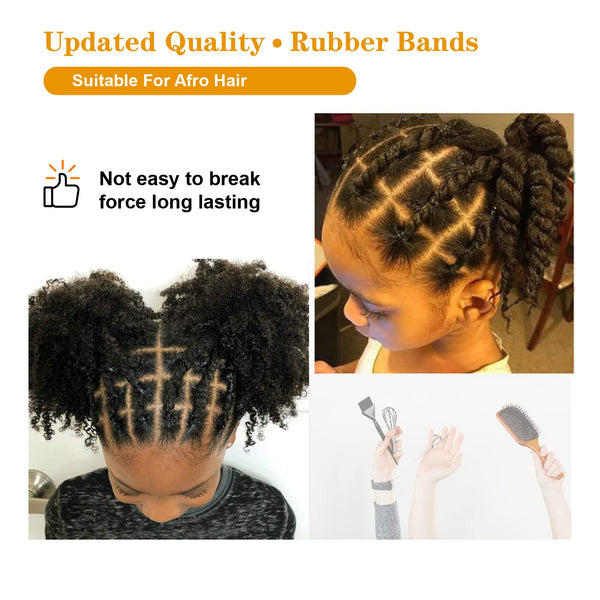 Black Elastic Hair Bands, Yedtreg 500pcs Small Rubber Bands with Box, Soft Mini Hair Elastics Ties for Women, Kids, Braids, Ponytails and Beard