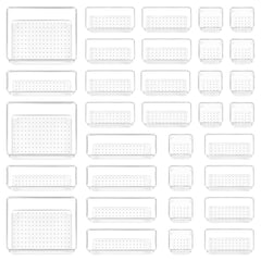 Vtopmart 37 Pack Drawer Organiser, 4-Size Versatile Bathroom and Vanity Drawer Organiser, for Makeup, Office
