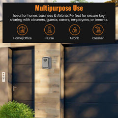 D&S London Safeguard Key Safe – Extra-Large Police Approved Lock Box for Outdoor Use, Wall-Mounted, 4-Digit Combination, Waterproof Alloy Body, Police Approved Key lock box for Home, Airbnb, Garage