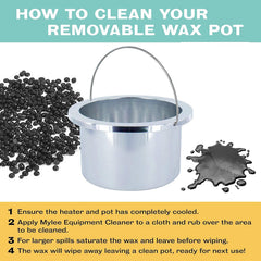 Mylee Professional Wax Heater Warmer with Handle Pot 500ml for Paraffin, Soft & Crème Wax, Salon Quality Hair Removal, Depilatory Waxing Melter, Adjustable Temperature
