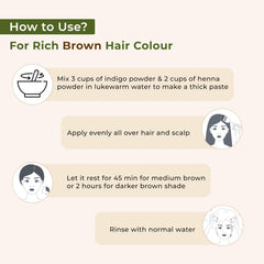 INDUS VALLEY Bio Organic 100% Pure Indigo Powder & Herbal Henna Powder Hair Color Combo Kit for Natural Hair Dyeing - Black, Indigo - 100 gm Each, Without Preservatives