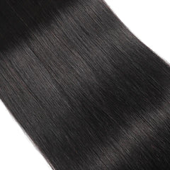 Human Hair Bundles 26 28 30 Inch #1B Natural Black Straight Doubles Weft Weave Unprocessed No Shedding Virgin Human Hair Extension 3 Bundles Total 150g For Women