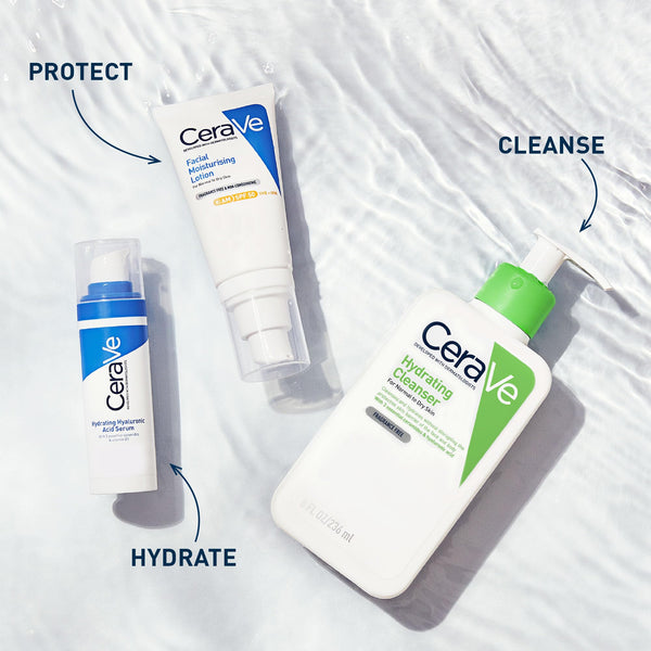 CeraVe Hydrating Cleanser with Hyaluronic Acid and 3 Essential Ceramides for Normal to Dry Skin 473ml