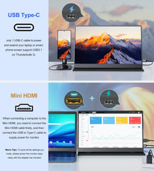 COOLHOOD Portable Monitor 15.6'', 1080P FHD Plug&Play Travel Laptop Monitor w/Smart Cover, USB-C HDR Portable Second Computer Display, Portable Game External Screen for PC Phone Mac Xbox PS4/5