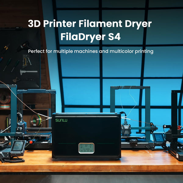SUNLU S4 Filament Dryer for 4 Spools, Up to 70°C & 360° Surround Heating