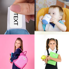 No-Iron Clothing Labels Wash Writable Self Adhesive Name Labels with Permanent Fabric Marker for Daycare, Washer and Dryer Safe (100 Pieces)