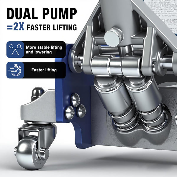 TCE 3 Ton Low Profile Trolley Jack, Aluminium & Steel Hydraulic Car Jack with Dual Piston Quick Lift Pump, Lifting Range 100-465 mm, Heavy Duty Floor Jack for Cars, SUVs & Low Clearance Vehicles
