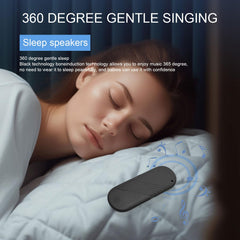 Bluetooth Pillow Speakers for Sleeping, Bone Conduction Pillow Speaker Wireless Under Pillow Speaker MP3 Bluetooth Sound Machine with Timing Function (Black)
