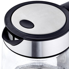 Amazon Basics Electric Glass Kettle, 1.7 Litres, Black, Silver