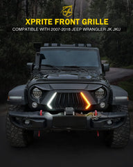 Mad Max Grill Front Grille w/DRL & Turn Signals for 2007-2018 Wrangler JK