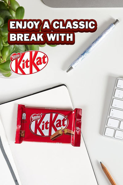 Kit Kat Chocolate Bars | 4 Fingers | 24 Packs of 41.5 g| Kit Kat Milk Buscuit Chocolate Blocks | Bulk Gift Box | Easter Christmas Birthday Present School Gifts | UK Stock | Sold by Essential Products